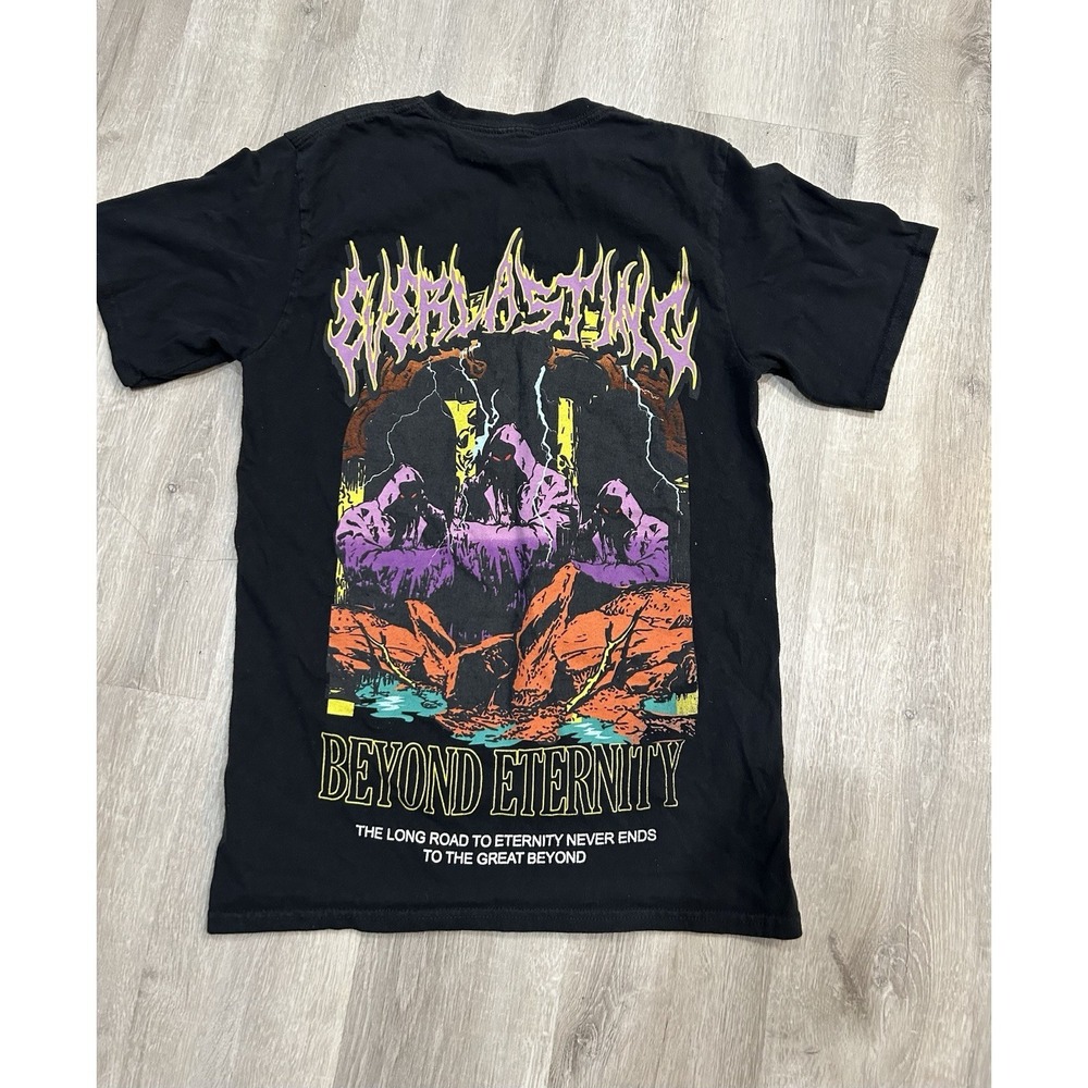 Vitriol Men's Beyond Eternity Dual Side Black Graphic Cotton T-shirt Men's Small